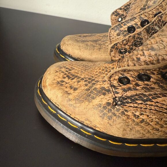Vintage Dr. Martens Boots Pascal Snakeskin Snake Leather Women UK 4 US 6 Shoes‎ - Picture 4 of 13